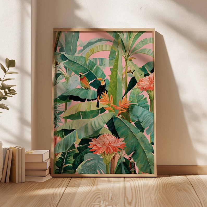 Office Furniture For Sale - 1pc Retro Tropische Canvas Poster, Ongekaderde
