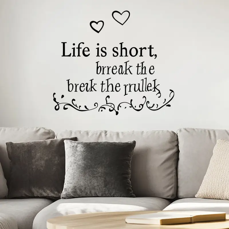 Office Furniture Removal - Moderne Zwart-Wit Inspirerende Citaat Wandstickers -