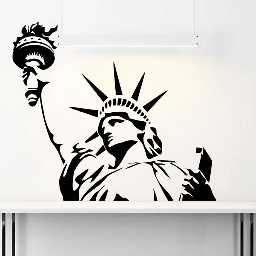 Office Furniture In Usa - Usa Standbeeld Van Vrijheid Muursticker Vrouw