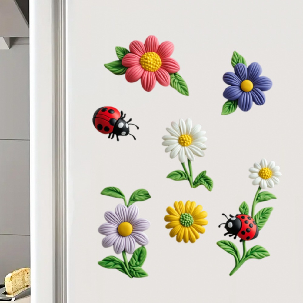 Office Furniture Removal - 3D Bloem Lieveheersbeestje Koelkastmagneet Cartoon Keuken