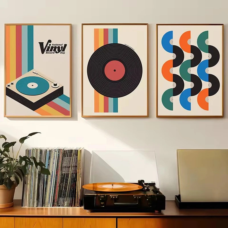 Mid Century Vinyl Record Canva - Office Furniture For Sale recensie en prijs
