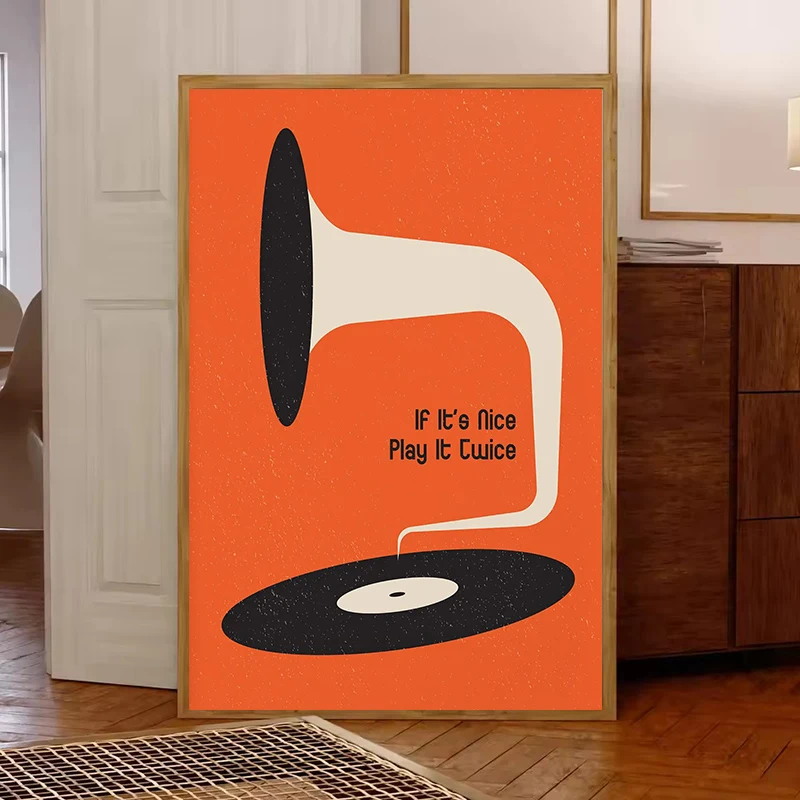 Mid Century Vinyl Record Canva - Office Furniture For Sale recensie en prijs