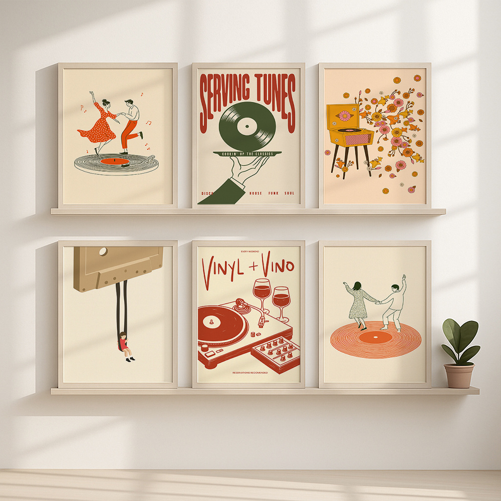 1pc Vintage Muziek Canvas Post - Office Furniture For Sale recensie en prijs